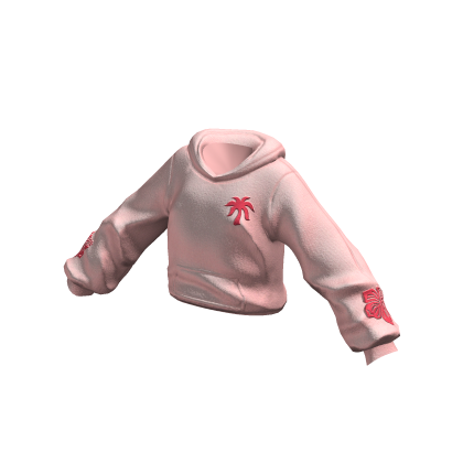 Pink Palm Puff Hoodie thumbnail