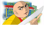 caillou with a machete