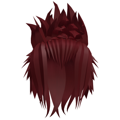 Messy Spiky Anime Updo Hair (Red)