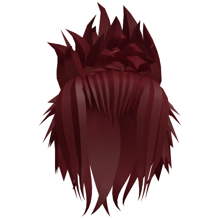 Messy Spiky Anime Updo Hair (Red)