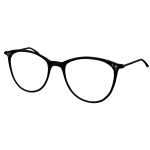 Black Cross Frame Glasses