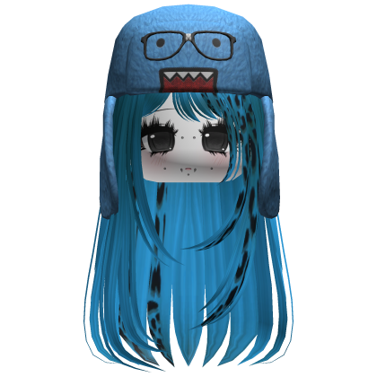 Domo Long Girl Hair Blue Cheetah V2