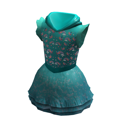 Blue Afro Unicorn Hooded Dress With Cute Ears thumbnail
