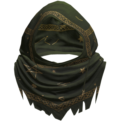 Green Sorcerer Distressed Rune Hood Roblox item