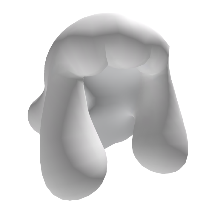 White Stylized slime blob hair