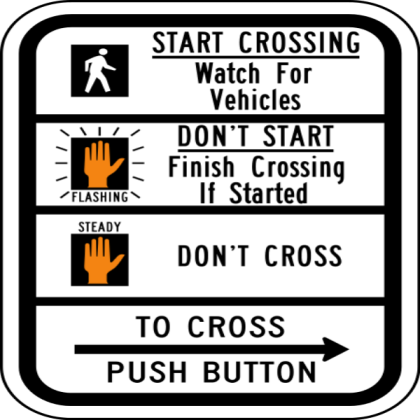 Pedestrian Instructions Sign Roblox decal