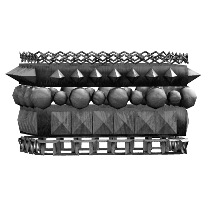 (LEFT) Black Metallic Studded Emo Bracelet