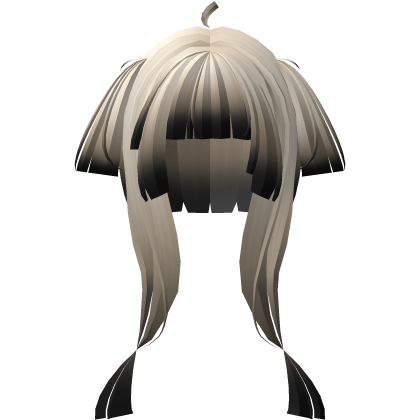 straight blunt short pigtails in blonde black