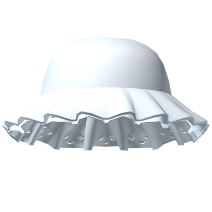 cute ruffled bucket hat in blue