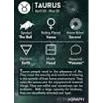 Place for Taurus (from AstrologyLand)