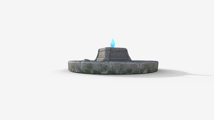 Stylized Arcane Crystal Altar - Magical Shrine Low preview 1
