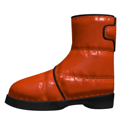 Y2K Puffy Boots in Orange - Left Shoe Accessory Roblox item thumbnail