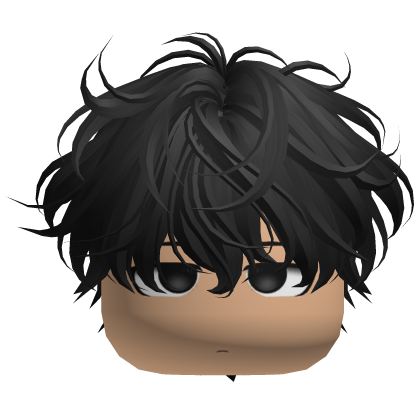 Cute Boy w Serious Face (Black) Roblox item