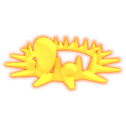 Glowing Emissive Orange Void Star Crown