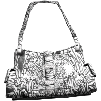 McBling Cheetah Print Shoulder Bag (White Zebra)