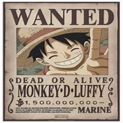Luffy wanted (Anime poster ## Roblox decal