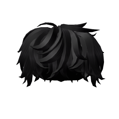 black y2k emo curly messy boy hair's Code & Price - RblxTrade