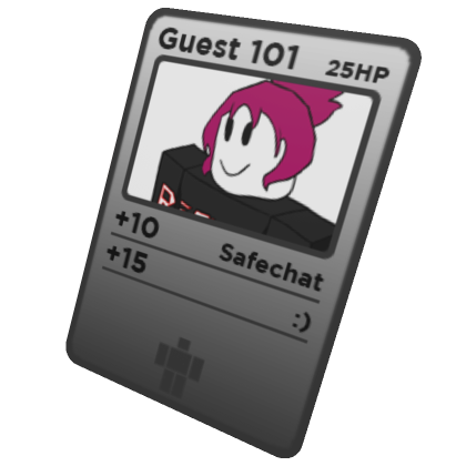 Roblox Item Guest 101 Trading Card