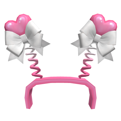 Roblox Item Valentines Heart Boppers Pink n White