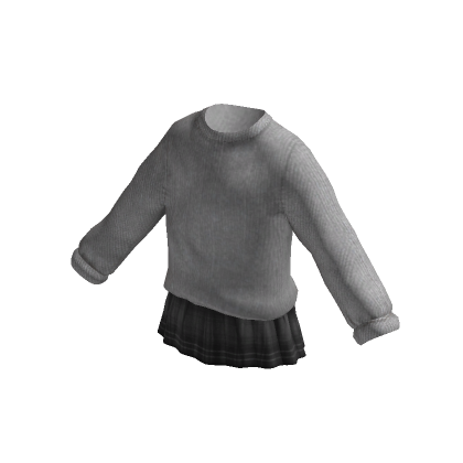 Grey plaid skirt roblox cheap