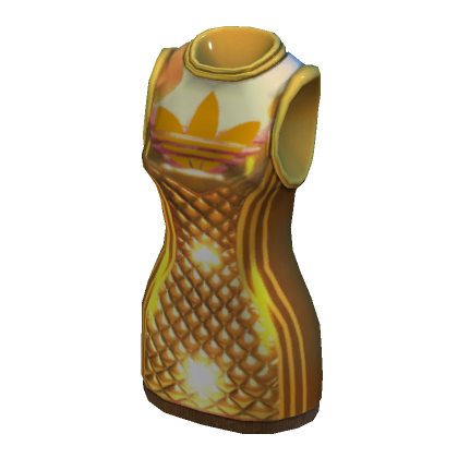 Roblox Item adidas Christmas Puffy Short Dress in Gold