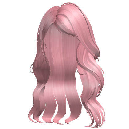 Roblox Item Long Wavy Side-Part Hair (Pink)