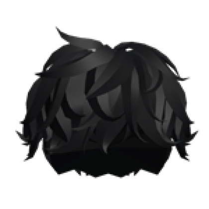 black messy hair - Roblox
