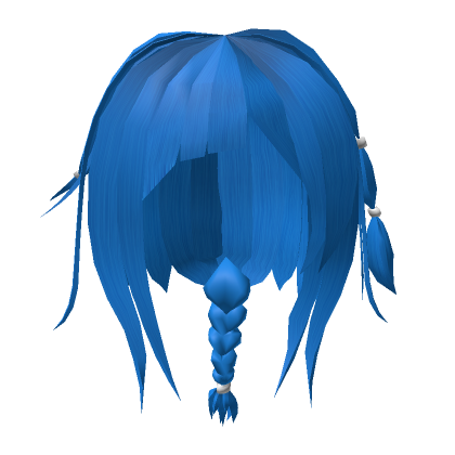 Roblox Item Blue Anime Hair Braided