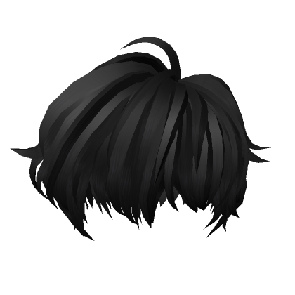 Stylish Messy Hair(Black) - Roblox