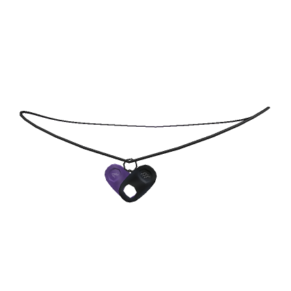 Roblox Item Pop Tab Heart Necklace 1.0 - Purple & Black