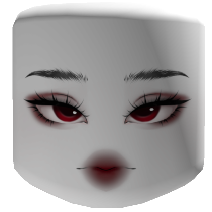 Red Vampire MakeUp Girl Face - Roblox