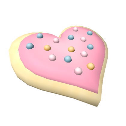 Roblox Item ɞ | cute kawaii cookie with pastel pink frosting