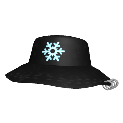 Roblox Item Christmas Black Pierced Snowflake Punk Hat