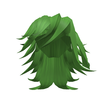 Messy Anime Warrior Hair - Green - Roblox
