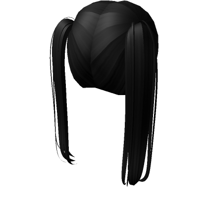 Long Black High Set Pigtails Roblox Hair ID Code - Ohana Gamers