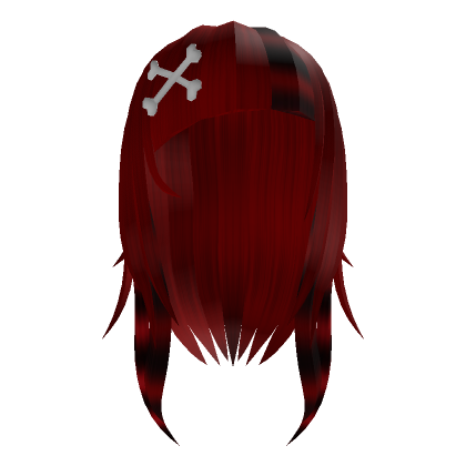 Red & Black Scene With Bone Hair clip | Roblox Item - Rolimon's