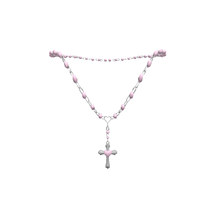 Pink online rosary necklace