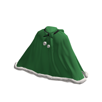 Green Fluffy Christmas Cloak | Roblox Item - Rolimon's