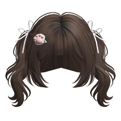 Cute Wavy Pigtails w/ Ribbons(Brown) | Roblox Item - Rolimon's