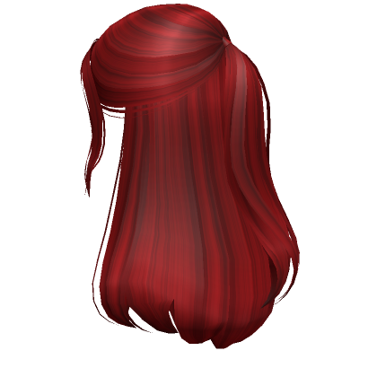 Roblox Item Soft Half-up Ponytail in Red