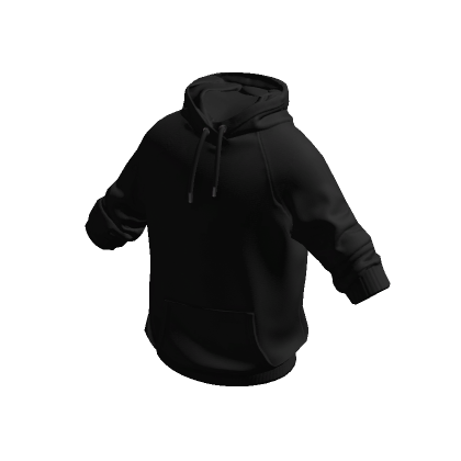 Plain black sale hoodie roblox