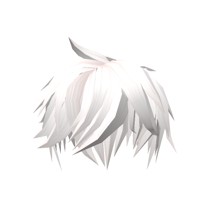 Roblox Item White Messy Hairstyle 2.0