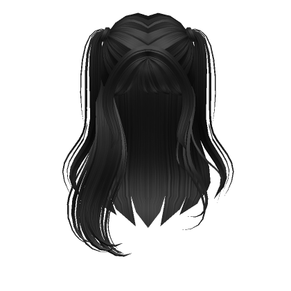 Cute Anime Hairstyle (Black)'s Code & Price - RblxTrade