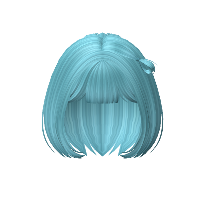 Short Wavy Blue Hair - Roblox