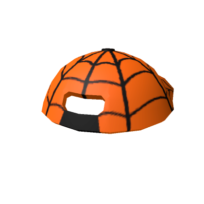 Roblox Item Pumpkin Orange Spider Web Cap