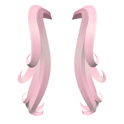 Pink Curly Hair Extensions Head Roblox
