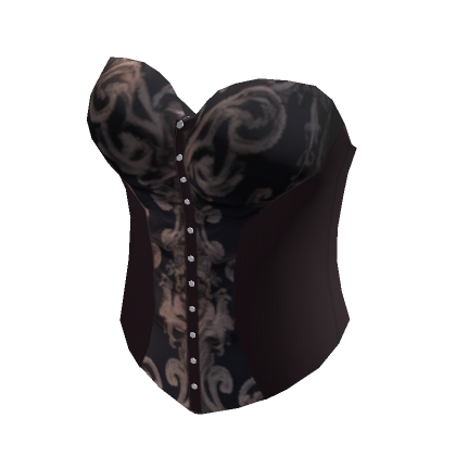 Roblox Item Midnight Black Goth Corseted Top