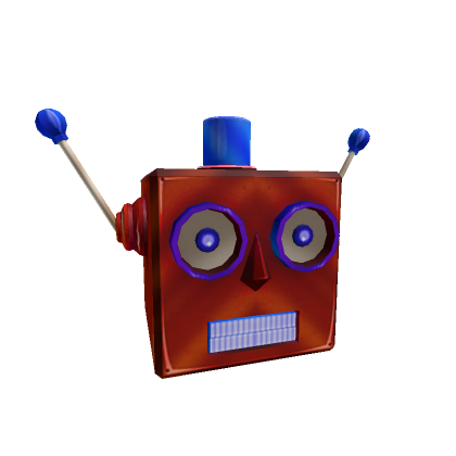 Red Retro Robot Head