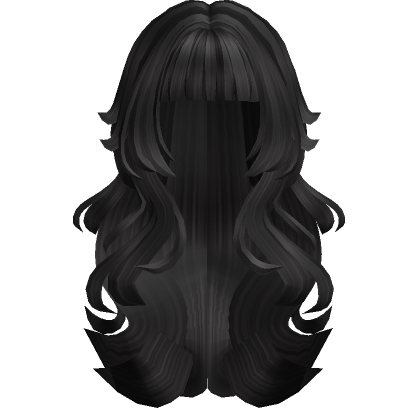 Lush Wavy Grunge wolf hair Black | Roblox Item - Rolimon's
