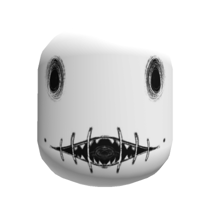 Roblox Item Scary Stitched Face [Institutional White]